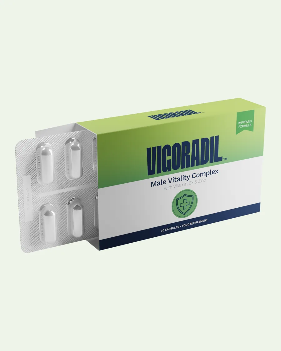 Boîte Vigoradil avec blister – 30 gélules Male Vitality Complex